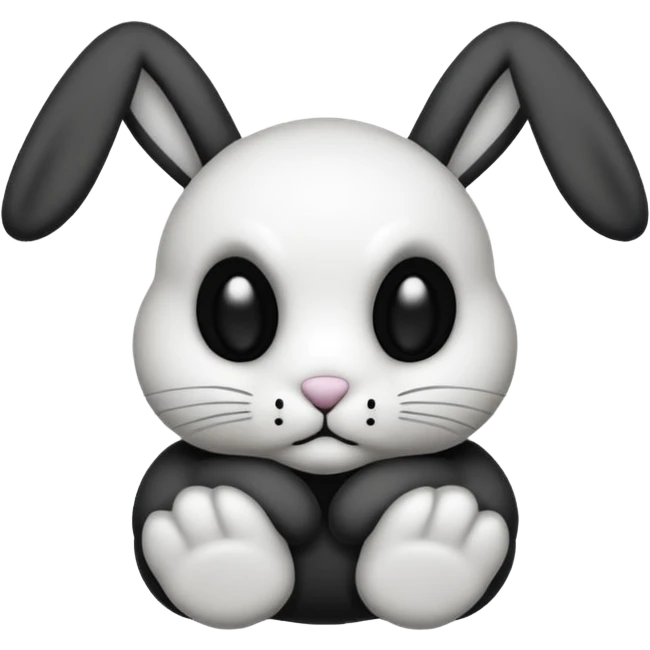Emoji d'une peluche lapin a tete de mort emoji