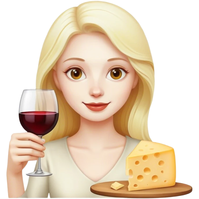 Cheese and a glass of wine  emoji