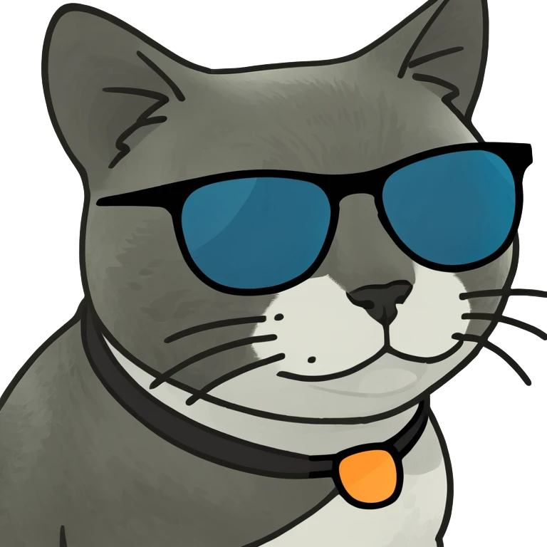 Cat with sunglasses emoji