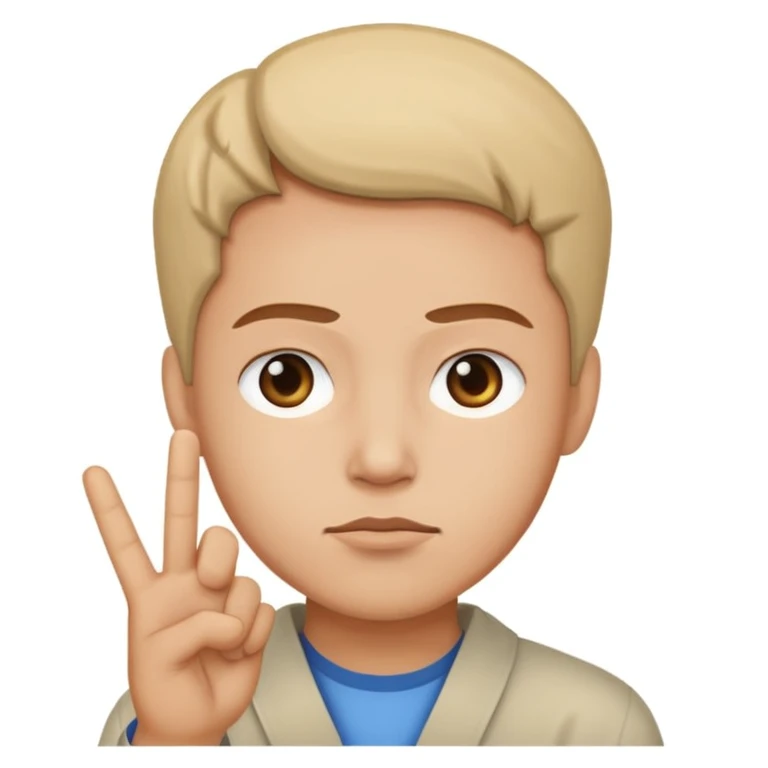 Serious face proclaiming peace emoji