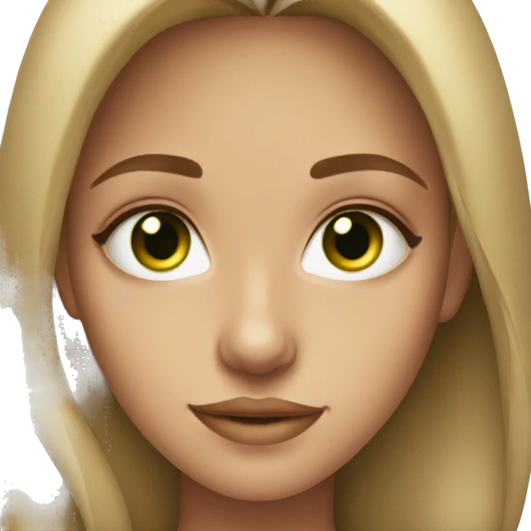 stunning girl light brown hair green eyes emoji