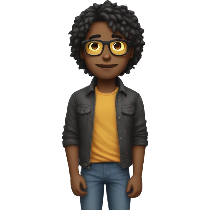 Coolboy with glasses without that hand animation on my face please emoji