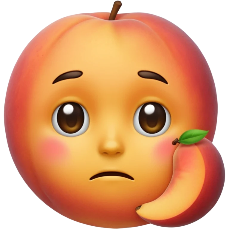 Peach emoji plus sad emoji emoji