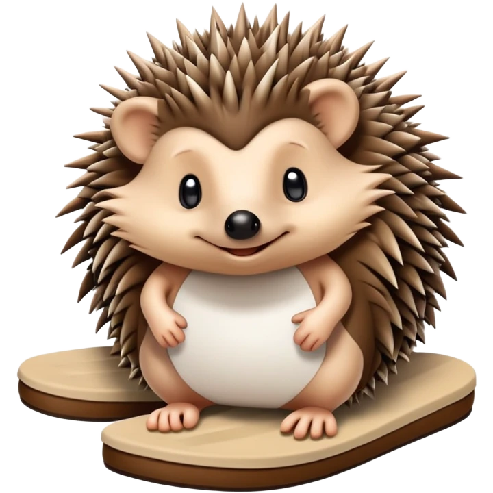Hedgehog w flip flops emoji