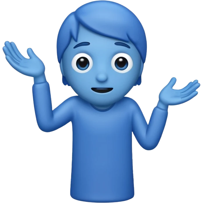 blue guy vrying emoji