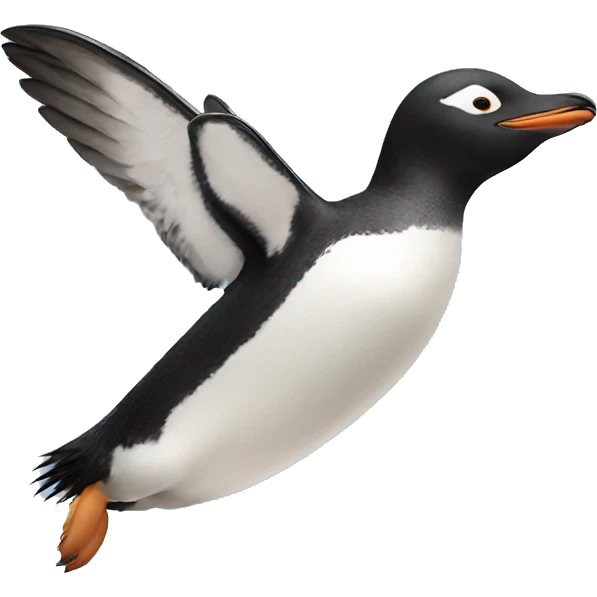 flying penguin emoji