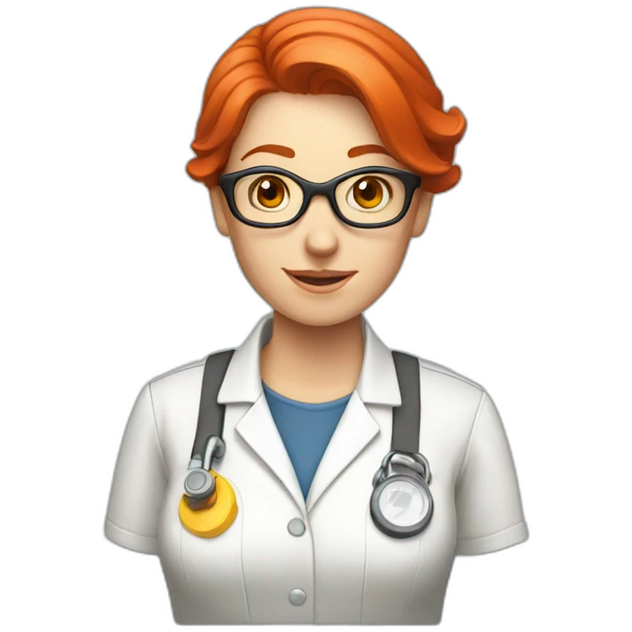 red haired woman technician engineer  emoji