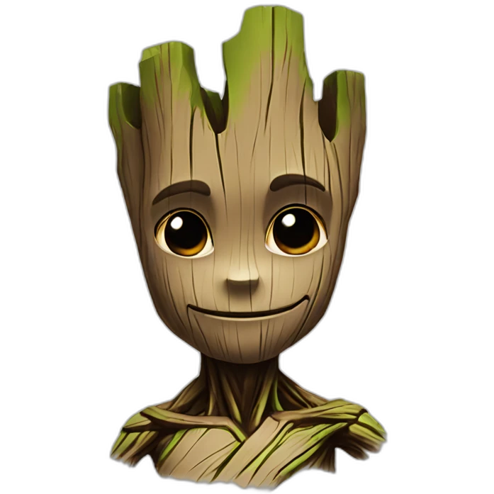 Groot like swag face sketch emoji