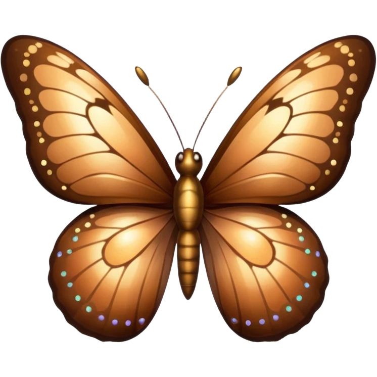 Sweet glitter Brown butterfly  emoji