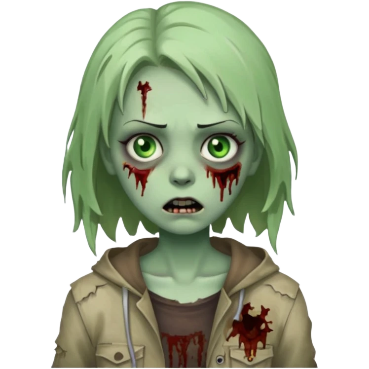 Zombie girl emoji