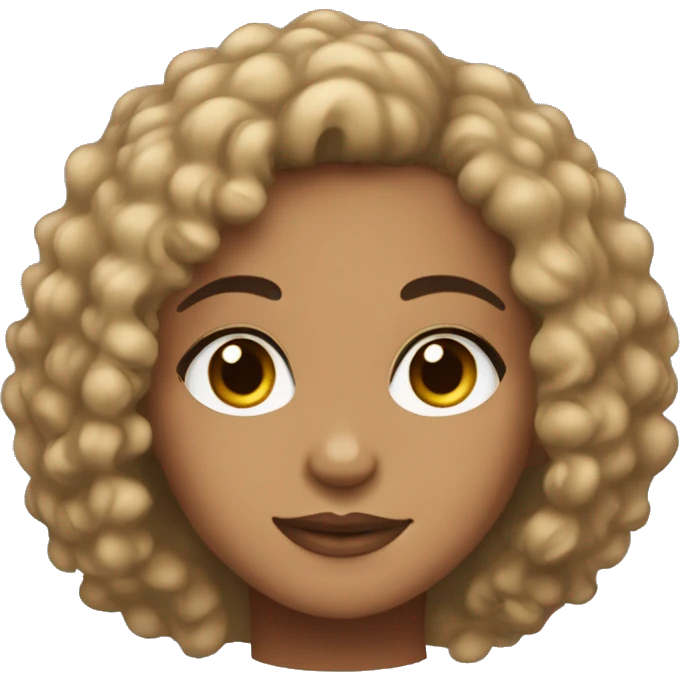 Lightskin girl with short curly hair  emoji