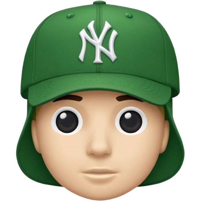 new york Yankee green cap emoji