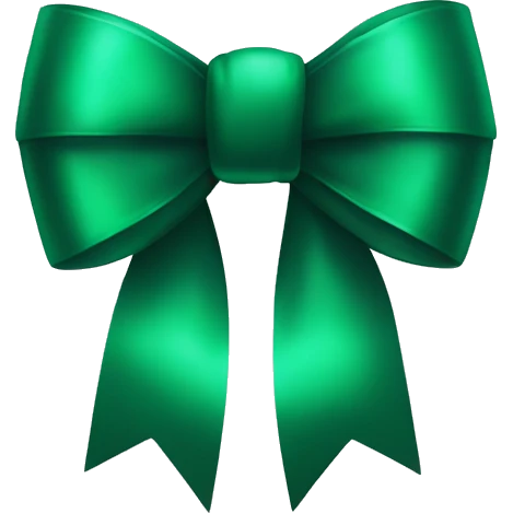 Emerald green bow emoji