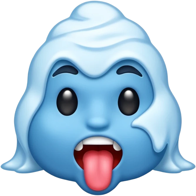 a cold emoji with its toung out emoji