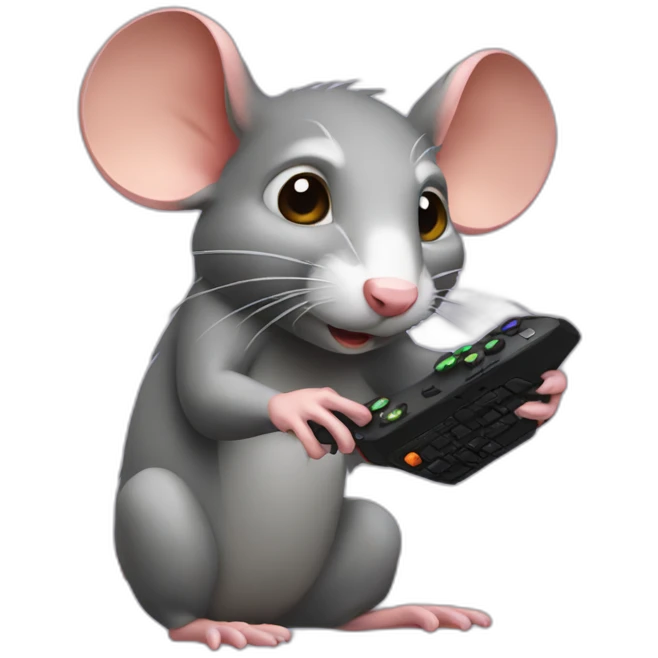 rat playing xbox emoji