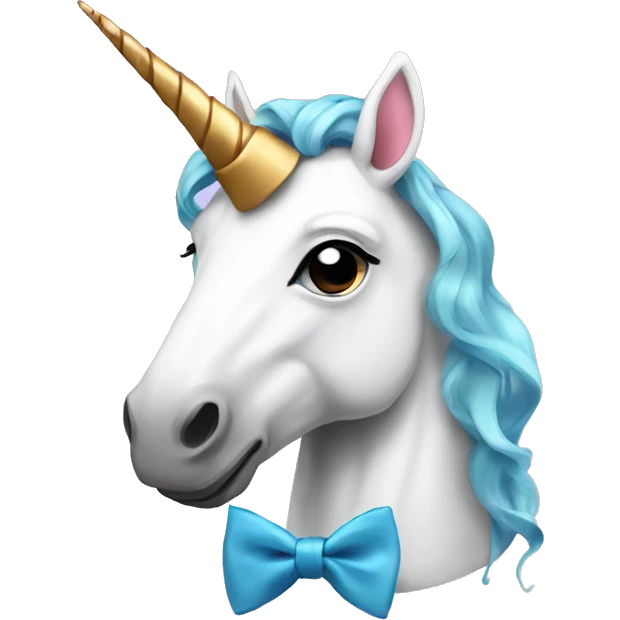 unicorn with bow tie emoji