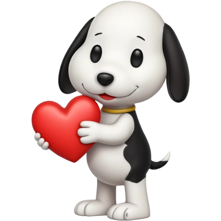 Snoopy holding heart  emoji