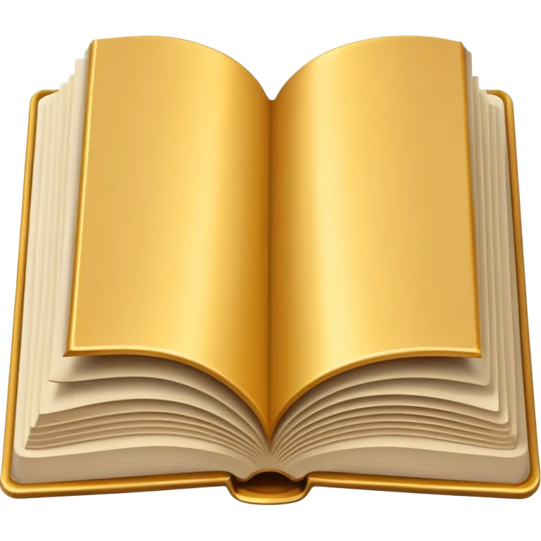 open book with completely empty, golden pages emoji