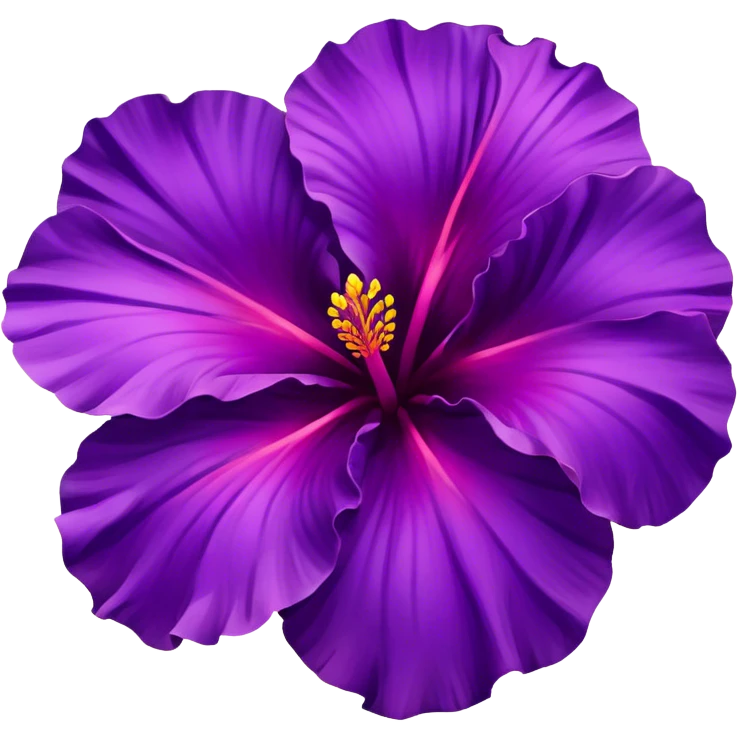 Purple hibiscus flower emoji