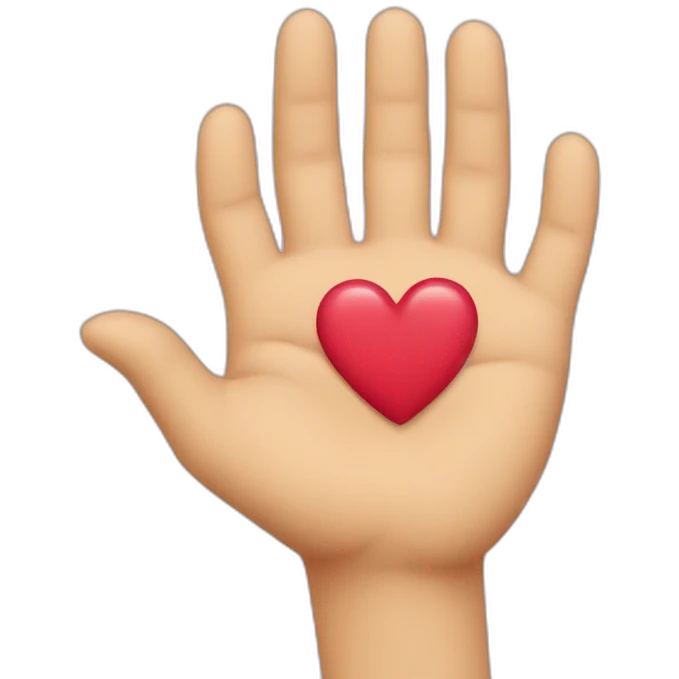 coeur avec les mains emoji