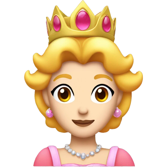 Princess Peach head emoji