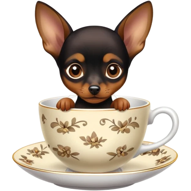 Min pin in a teacup  emoji