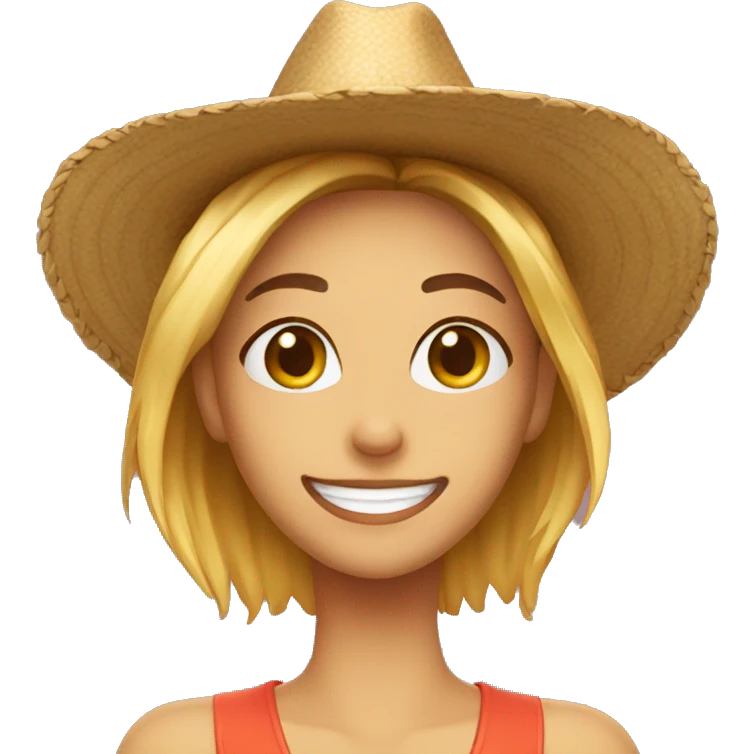 cara sonriendo con un sombrero emoji