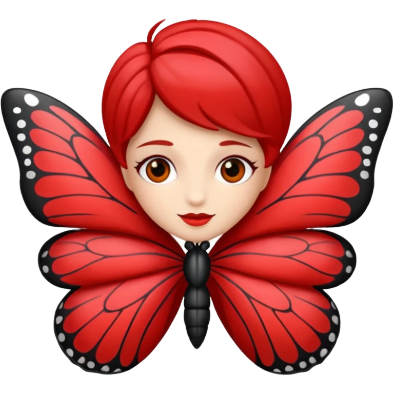 UNA MARIPOSA ROJA, PERO DEBE SER UN ROJO UN POCO CLARO. emoji