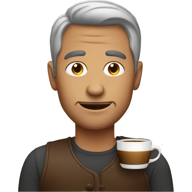 Man with coffee emoji