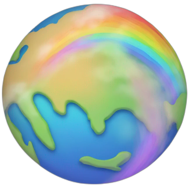 earth, rainbow colors emoji