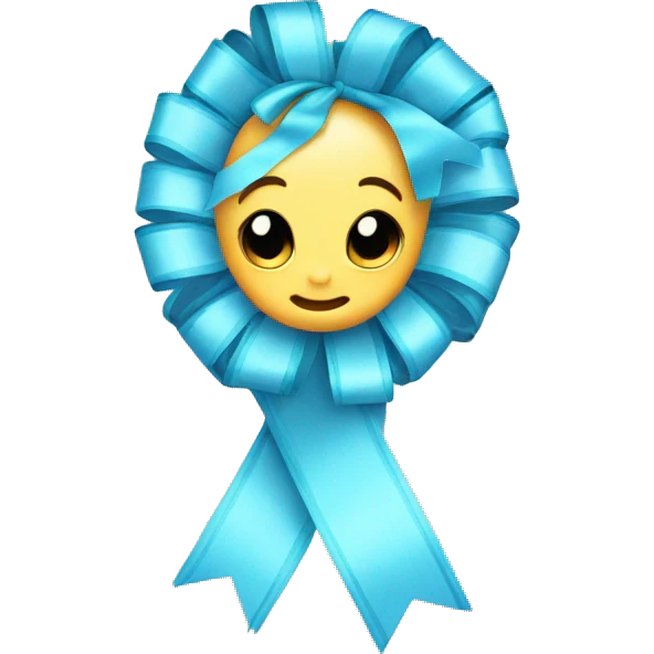 baby blue ribbon emoji
