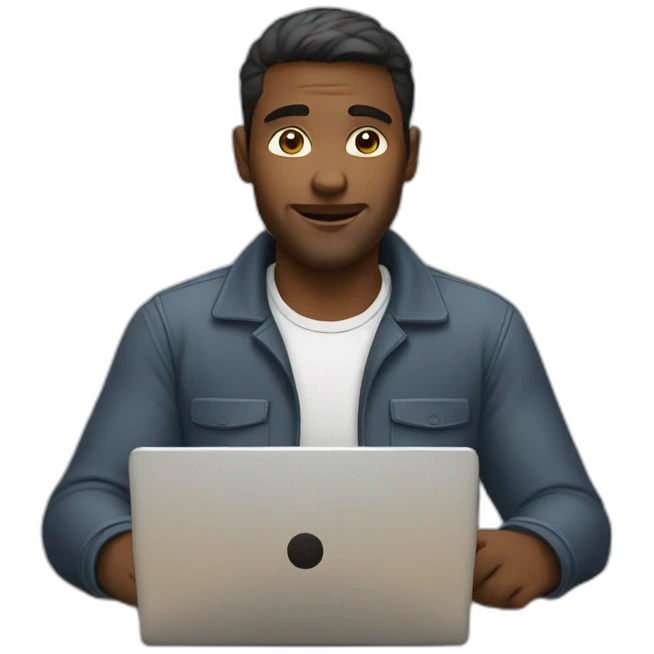 man working on a laptop emoji