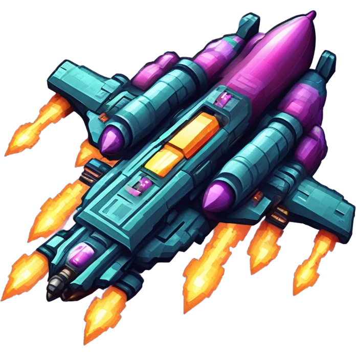 Galaga 8 bit video game emoji
