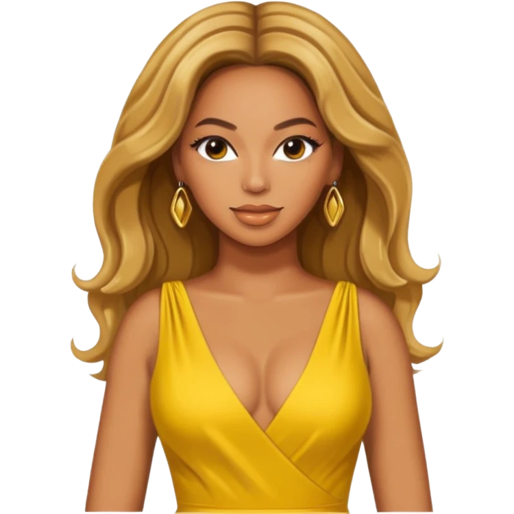 Beyonce with yellow outfit emoji