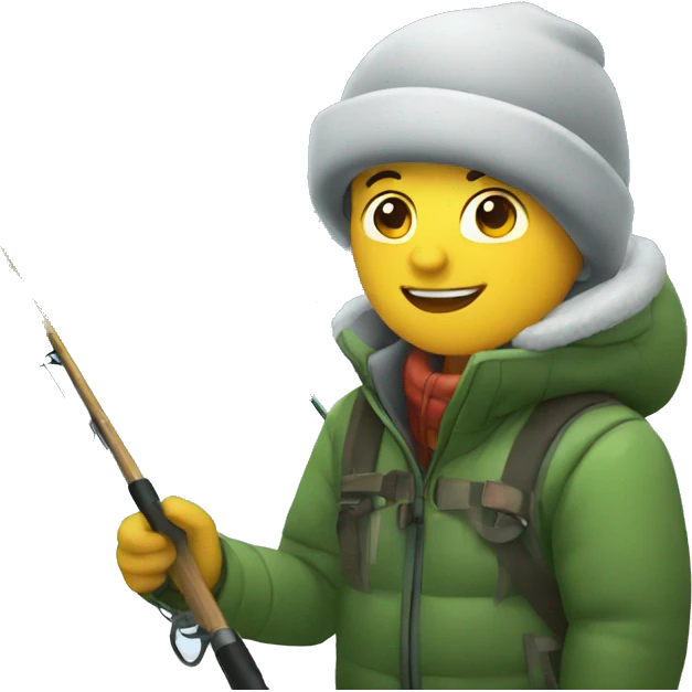 winter fishing emoji