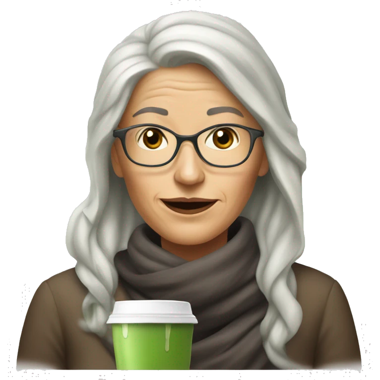 40-years old lady hate matcha latte  emoji