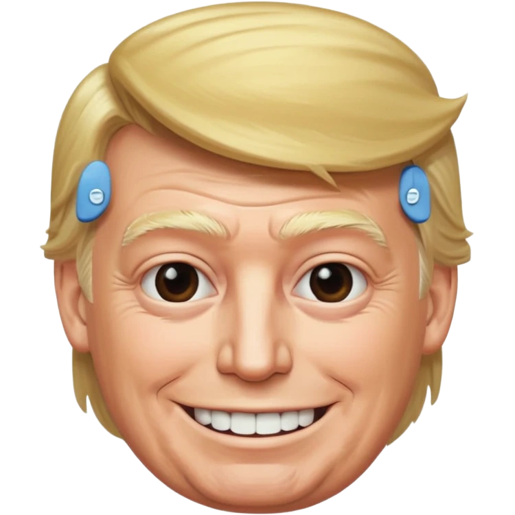 Treump avec des feuk emoji