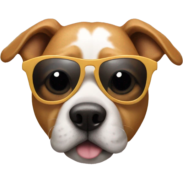 Dog wearing sunglasses  emoji