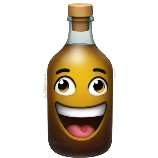 Crazy bottle emoji