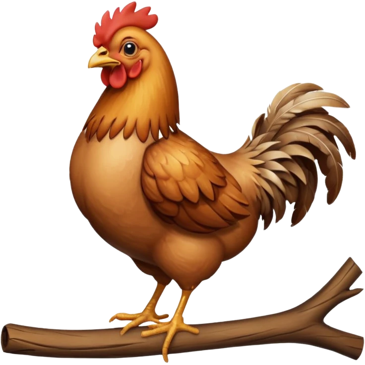 tavuk agicin üstünde otruyor emoji