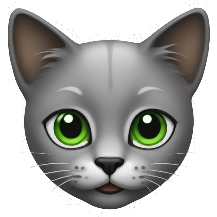 cat make up whit black skin and green eyes emoji