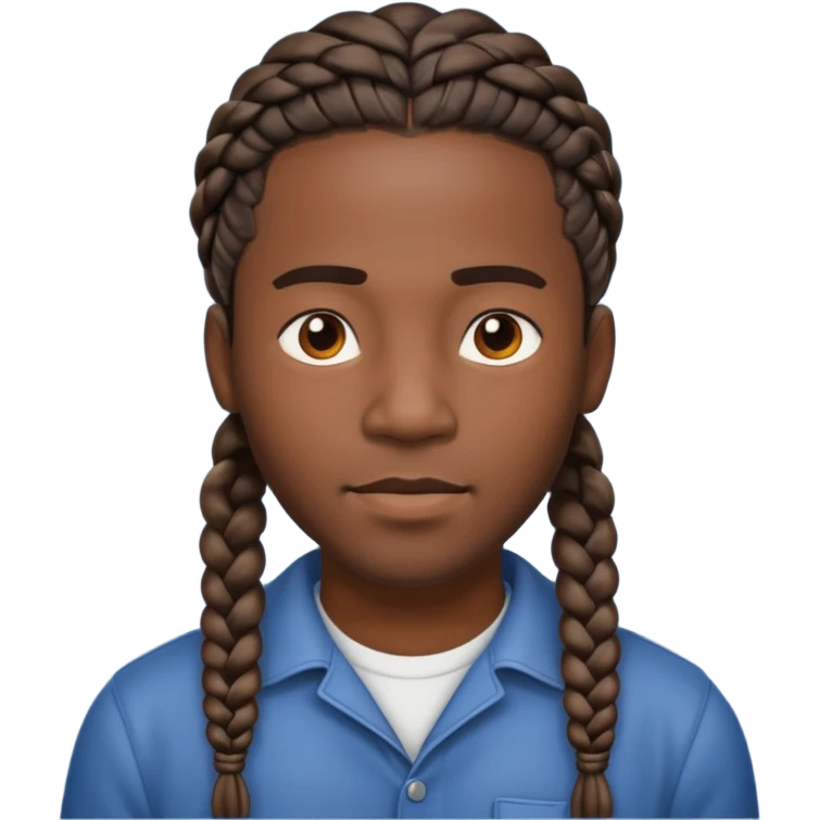 Black man with braids emoji