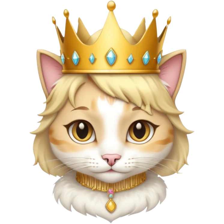 A pretty cat princess emoji