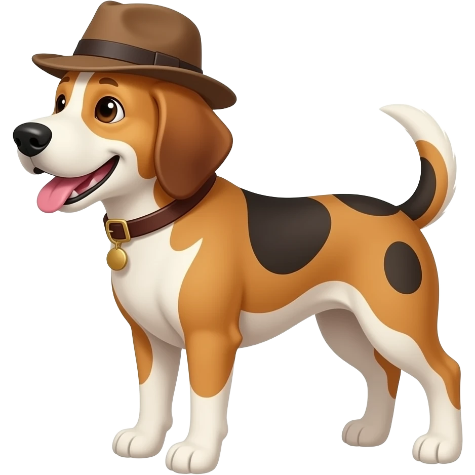 Remove the hat from dog emoji