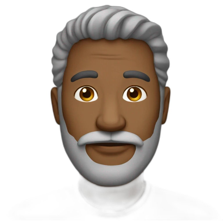 Man calb amb bigoti blanc emoji