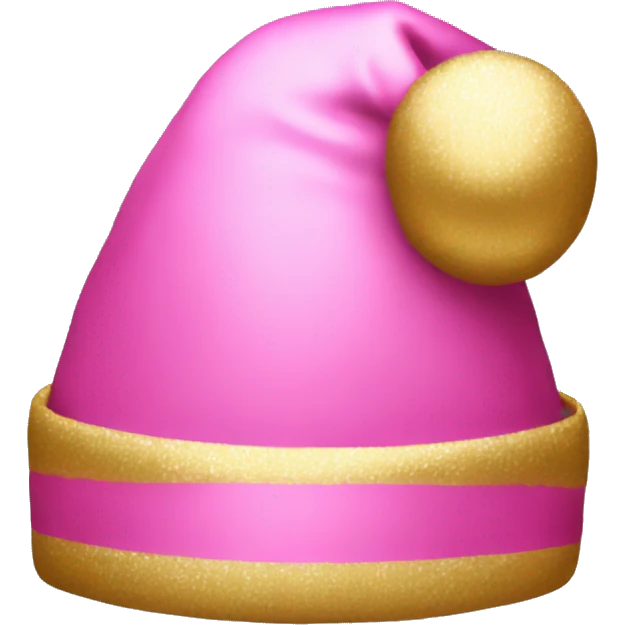 pink and gold santa hat emoji