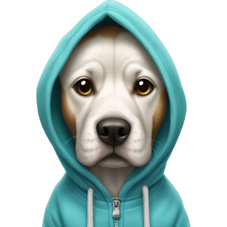 Dog wearing a hoodie emoji