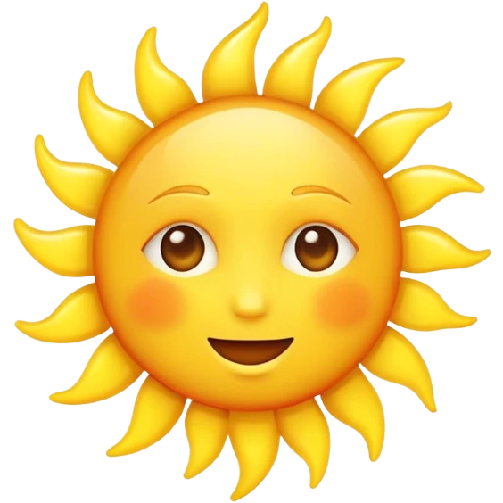 realistic sun emoji