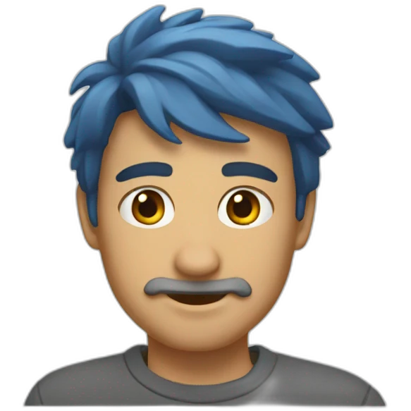 Foguete azul emoji