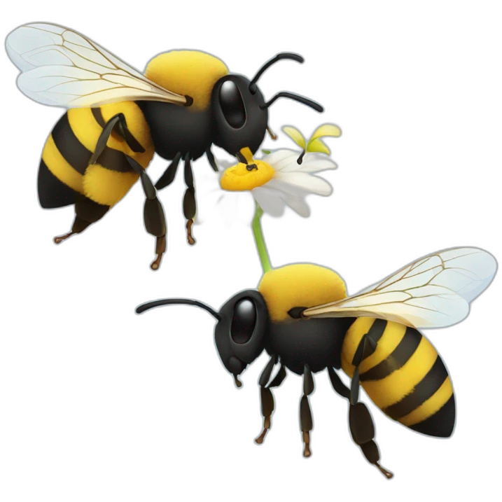 bee with a flower emoji